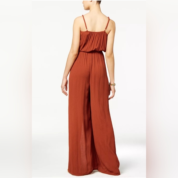 Junior's/Women's Juniors' Embroidered Slit-Leg Jumpsuit, Sz. M. - Picture 2 of 2